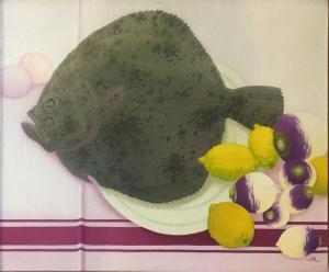 RIBERZANI Daniel 1942,Nature morte au turbot,Rossini FR 2020-09-16