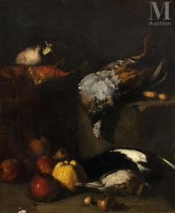 RIBOT Germain Theodore,Nature morte aux grives pommes et carottes,Millon & Associés 2023-04-05