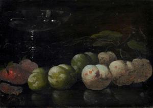 RIBOT Germain Theodore,Still life with greengages, strawberries, and a co,Rosebery's 2023-03-29