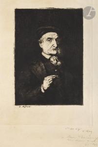 RIBOT Théodule 1839-1916,Portrait d\’Émile Cardon,5031,Ader FR 2020-07-09