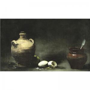 RIBOT Theodule Augustin 1823-1891,still life with jugs and eggs,Sotheby's GB 2004-09-29