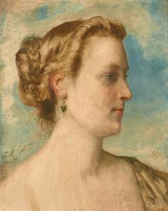 RICARD Gustave 1823-1873,Portrait de femme de profil d,1858,Artcurial | Briest - Poulain - F. Tajan 2022-09-27