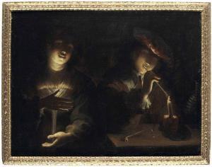 RICCHI Pietro 1605-1675,Due figure a lume di candela,Cambi IT 2022-06-15