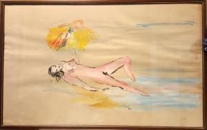 RICCI Carlo 1931,Nudo sulla spiaggia,1971,L'Alfiere IT 2017-11-29