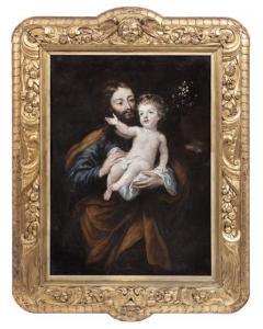 RICCI Fray Juan Andrés 1600-1681,Der heilige Jospeh mit dem Christusknaben,Nagel DE 2019-10-16