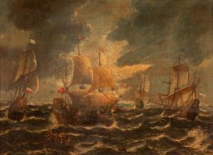 Ricci Marco 1676-1730,Velieri nel mare in tempesta,Gliubich Casa d'Aste IT 2023-12-20