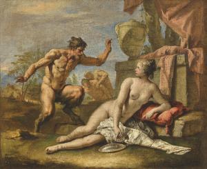 RICCI Sebastiano 1659-1734,A Nymph and a Satyr,Christie's GB 2018-07-05