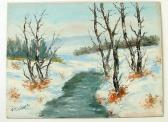 RICCIARDI Caesare A 1892-1973,Stream in winter, landscape,Alderfer Auction & Appraisal US 2007-06-15