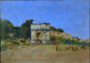 RICCIARDI Oscar 1864-1935,Arco di Traiano a Benevento,Vincent Casa d'Aste IT 2024-03-23