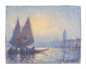 RICCITELLI Domenico 1881,Twilight in Venice,Eldred's US 2023-08-30