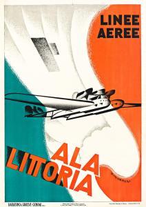 RICCOBALDI Giuseppe 1887-1976,ALA LITTORIA / LINEE AEREE,1934,Swann Galleries US 2025-04-24