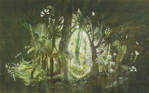 RICE Peter 1928,Back cloth for Jungle scene,Eastbourne GB 2021-05-25