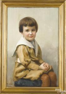 RICE William Morton J 1854-1922,portrait of a boy,Pook & Pook US 2017-10-07