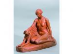 RICHÉ Louis 1877-1949,FEMME NUE AU LÉVRIER,Blache FR 2008-12-08