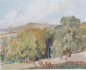 RICH Alfred William 1856-1921,cattle in landscape,Burstow and Hewett GB 2023-01-25