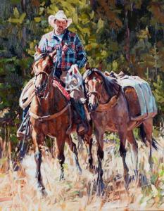 Rich Jason 1971,Cowboy on Horseback,Hindman US 2022-11-01