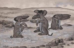 RICH W 1900,Fantasy Animals in a Landscape,John Nicholson GB 2017-06-28