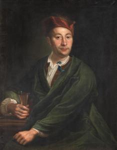 RICHARD E 1700,Portrait of a gentleman in a green dressing gown a,1736,Nagel DE 2022-11-16