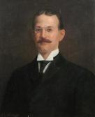 RICHARDS ELLA E 1800-1900,PORTRAIT OF A MAN WITH SPECTACLES,1906,Sloans & Kenyon US 2011-02-11