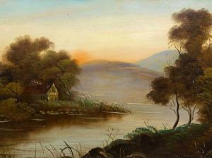 RICHARDS L 1868-1940,Lake Scene with House,5th Avenue Auctioneers ZA 2017-06-11