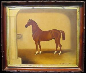 RICHARDS M.H 1800-1800,HORSE IN STABLE,1869,William Doyle US 2001-10-03