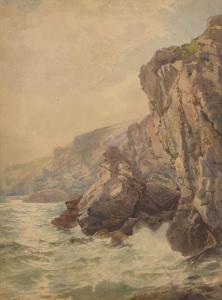 RICHARDS William Trost 1833-1905,Surf Hitting the Coast,Freeman US 2024-02-28