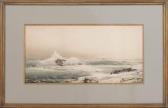 RICHARDS William Trost 1833-1905,Waves crashing on the shore,Eldred's US 2016-04-08