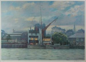RICHARDSON Bob 1938,The Thames, Strand on the Green, Chiswick,Capes Dunn GB 2024-04-03