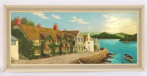 RICHARDSON Colin,A Cornish harbour scene with thatched cottages, fi,Claydon Auctioneers 2020-11-16