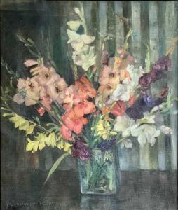 richardson constance 1905-2002,Flowers in a glass vase,1945,David Lay GB 2020-09-17