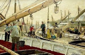 RICHARDSON James R 1900-1900,Boats in the Harbour,David Lay GB 2022-11-03