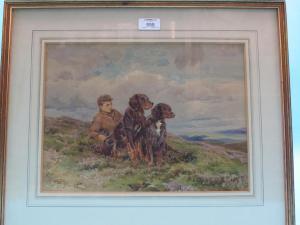 RICHARDSON John 1774-1865,Moorland scene with two dogs and young boy,Campbells GB 2016-09-13