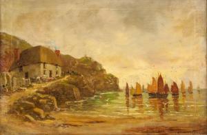 RICHARDSON John Thomas 1860-1942,landscape coastal scene,888auctions CA 2018-11-22