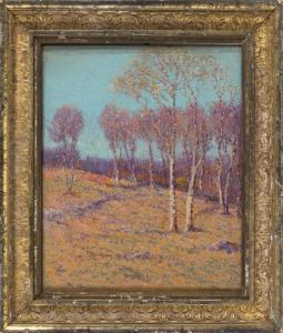 RICHARDSON Louis H.,Autumnal landscape executed in lavender and golds,1913,Eldred's 2017-08-04