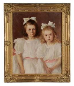 RICHARDSON Mary Neal 1859-1937,Double Portrait of Two Young Sisters,Brunk Auctions US 2010-09-11