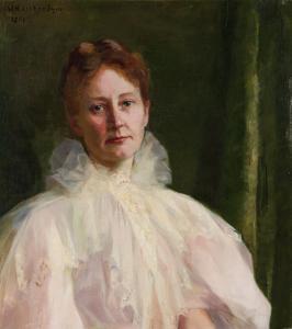 RICHARDSON Mary Neal 1859-1937,Woman in White,1896,Shannon's US 2022-06-23