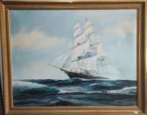 RICHARDSON Paul 1943,A tea clipper at sea,Chilcotts GB 2023-07-15