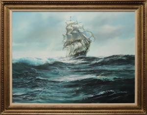 RICHARDSON Paul 1943,clipper ship under full sail,Wiederseim US 2019-09-21