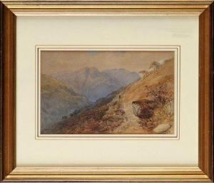 RICHARDSON Thomas Miles II 1813-1890,A SCOTTISH LANDSCAPE WITH FIGURE ON A HILLS,Anderson & Garland 2014-03-25