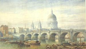 RICHARDSON William,'View of Blackfriars Bridge and St Paul's Cathedra,1843,Sworders 2020-12-15