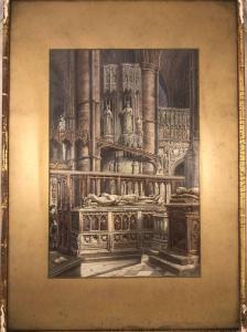 RICHARDSON William 1842-1877,Cathedral interior with great screen,1879,Silverwoods GB 2021-04-25