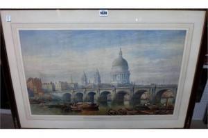 RICHARDSON William 1830-1880,View of BLackfriars Bridge and St Paul's,Bellmans Fine Art Auctioneers 2015-10-07
