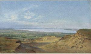 RICHARDT Joachim Ferdinand 1819-1895,vue panoramique d'une côte,Tajan FR 2006-06-22
