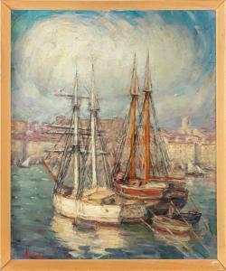 RICHEBE Horace 1871-1964,Le port de Marseille,Cannes encheres, Appay-Debussy FR 2024-02-23