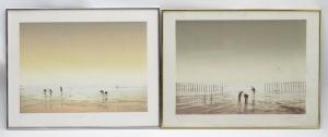RICHECOEUR Michael,Two Channel Islands beach scenes titled Figures - ,Claydon Auctioneers 2021-12-29