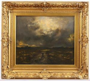 RICHET Léon 1847-1907,Figure in a Dark Stormy Landscape,Burchard US 2017-01-29