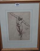 RICHMOND William Blake,Male nude with extended arms,Bellmans Fine Art Auctioneers 2016-01-19