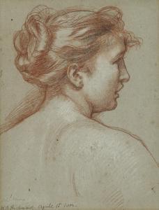 RICHMOND William Blake 1842-1921,Study of a female head, seen from behind,1882,Christie's 2023-07-13