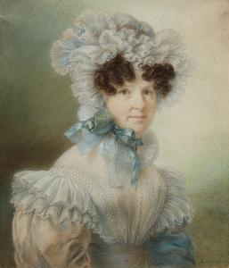 RICHTER Anton 1781-1850,Portrait of a Lady in a Biedermeier dress,Lempertz DE 2022-05-21