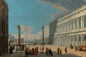 RICHTER Giovanni 1665-1745,Vue de la piazzetta à Venise,Sotheby's GB 2023-11-14